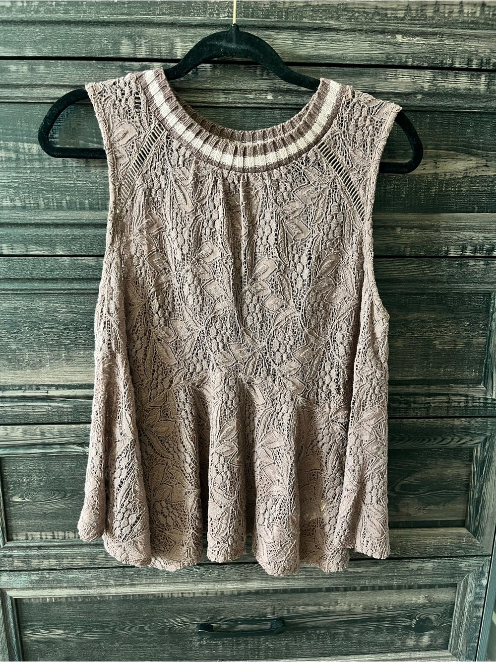Free People Brown Lace Tank size small